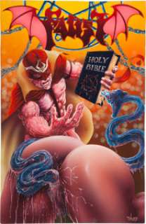 Tim Vigil Faust (Rebel Edition) #5 Cover Original Art (Rebel Studios, 1993). No comic has pushed the boundaries -