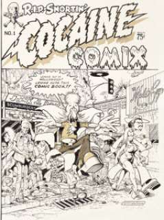 William Stout Cocaine Comix #1 Cover Original Art (Last Gasp, 1975). George DiCaprio, father to actor -