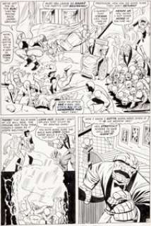 Jack Kirby and Vince Colletta Fantastic Four Annual #3 "Bedlam In The Baxter Building!" Page 6 - | Heritage