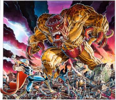 Giorgio Comolo - Thor and Mangog Illustration Original Art (2008). This image seems inspired by the Jack -