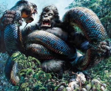 John Berkey King Kong Poster/Lobby Card Painting Original Art (Paramount, 1976). The 1976 Dino De - | Heritage