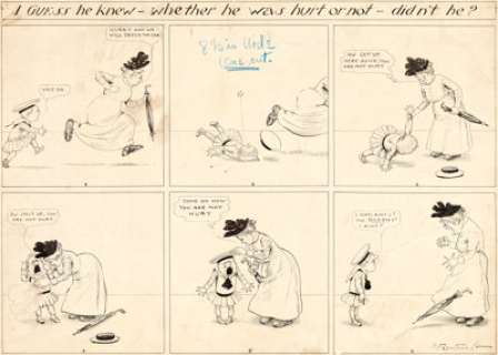 Richard F. Outcault I Guess He Knew... Sunday Comic Strip Original Art dated 9-27-03 (New York Herald, -