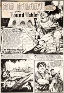 Bob Powell Adventures of Robin Hood #6 Complete 7-Page Story "Sir Galant of the Round Table" -