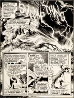 Nestor Redondo Swamp Thing #15 Page 1 Original Art (DC, 1975). Atmospheric opening page for "The - | Heritage