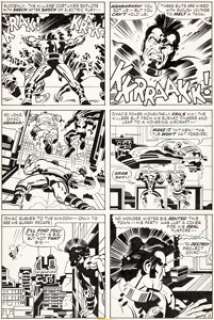 Jack Kirby and D. Bruce Berry OMAC #2 Page 9 Original Art (DC, 1974)....