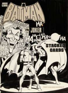 Neal Adams and Dick Giordano Batman: Stacked Cards [Book and Record Set] PR-27 Cover Original Art (Power Records, ... | Heritage