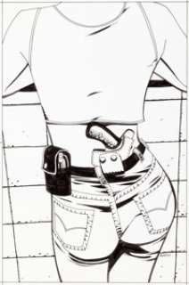 Michael Avon Oeming Powers #28 Cover Original Art (Image, 2003)....