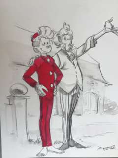 Munuera, José Luis | Munuera, José Luis - Dessin original couleur - Spirou et Champignac | Catawiki