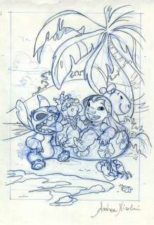 Andrea Nicolucci | Lilo & Stitch - Summer Time - original cover drawing - (2000) | Catawiki