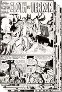 Manny Stallman Witches Tales #10 Complete 5-Page Story Original Art (Harvey, 1952).... (Total: 5 Original Art)