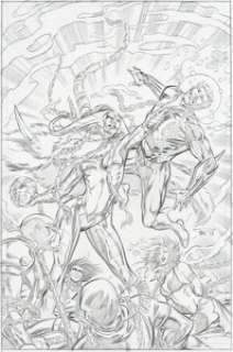 Paul Pelletier Aquaman Annual #1 Cover Original Art (DC Comics, 2013). A tragic scene beautifully rendered -