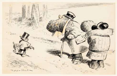 Thomas (T.S.) Sullivant Mr. Monk Has an Errand... Original Art (c. 1920s). "Sullivant, man! The -