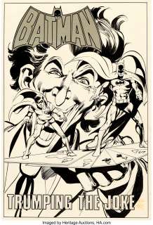 Neal Adams and Dick Giordano Batman: Stacked Cards [Book and Record Set] #PR27 Splash Page 1 Joker Original Art (P... | Heritage