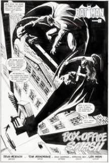Tom Mandrake Batman #396 Story Page 2 Original Art (DC Comics, 1986). From above and behind the shadows, -