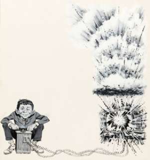 Jack Rickard MAD "Alfred E. Neuman" Painting Original Art (EC Publ., c. 1960s). "Blow up -