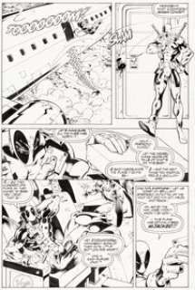 Joe Madureira and Mark Farmer Deadpool: The Circle Chase #2 Story Page 28 Original Art (Marvel, 1993). -