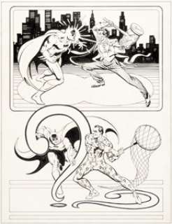 Jose Luis Garcia-Lopez and Dick Giordano - Batman Style Guide Illustration Original Art (DC, 1982). - | Heritage