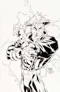 Roger Cruz and Wellington Dias - Wizard #68 Cover X-Man Original Art (Wizard, 1997).