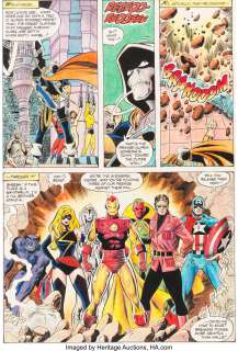 George Perez and Jack Abel - The Avengers #196 Story Page 9 Taskmaster Original Art (Marvel, 1980).