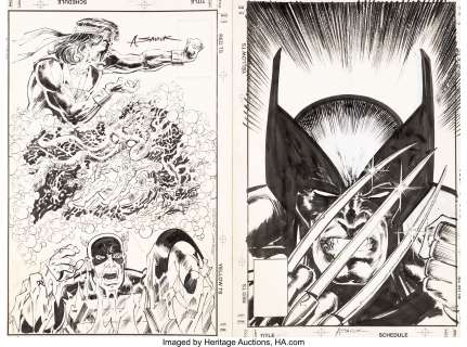 Alex Saviuk and Klaus Janson Marvel Comics Presents #2 Front and Back Cover Wolverine Origin...