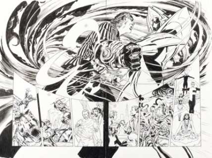 Brent E. Anderson and Will Blyberg Kurt Busiek‘s Astro City #1/2 Double Page Spread 12-13 Or...