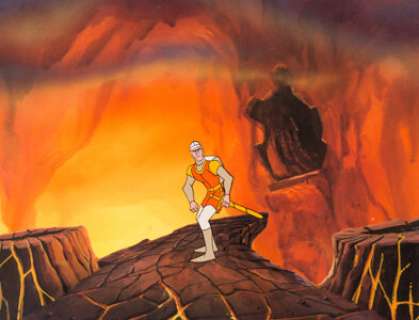 Dragon’s Lair | Dirk the Daring Production Cel with Color Guide Reference Print Group (Don Bluth, 1983). | Heritage