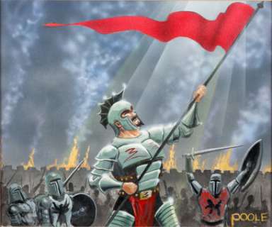 Mark Poole Magic: The Gathering The Dark "Morale" Card Painting Original Art (Wizards of the Coast, 1994). ... | Heritage