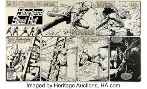 Ezquerra, Carlos - Carlos Ezquerra 2000AD Prog #141 Title Story Page 16-17 Original Art (IPC Magazines, 1979)....