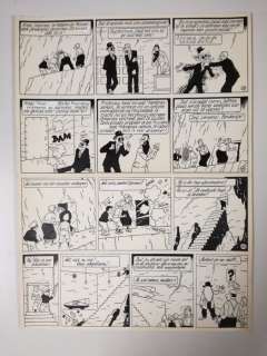 De Moor, Bob | De Moor, Bob - Originele pagina - Nonkel Zigomar, Snoe en Snolleke 1 - Het Hambras Serum - (1951) | Catawiki