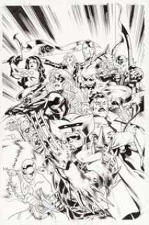 Immonen, Stuart - Stuart Immonen Fear Itself #7 Variant Cover Original Art (Marvel, 2011)....