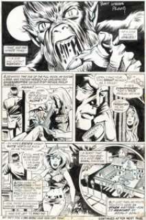 Ploog, Mike - Mike Ploog and Frank Chiaramonte Werewolf by Night #3 Story Page 6 Original Art (Marvel, 1973)....