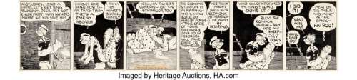 Segar, E. C. - E. C. Segar Thimble Theatre Starring Popeye Daily Comic Strip Original Art dated 9-7-32 (King Features Syndicate, ...