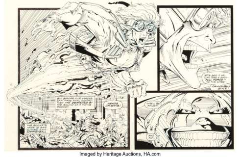 McFarlane, Todd - Todd McFarlane Spider-Man #16 Story Page 8 X-Force Original Art (Marvel, 1991)....