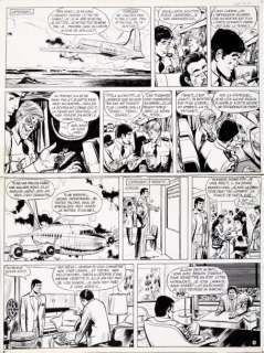 Jijé (Joseph Gillain Dit) | JIJé Tanguy & Laverdure. Menace sur Mururoa. Encre de chine… | Coutau Bégarie