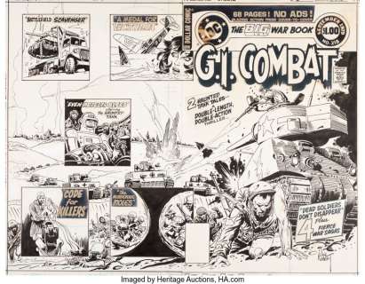 Kubert, Joe | Joe Kubert G.I. Combat #215 Wraparound Cover Original Art (DC, 1979).... | Heritage