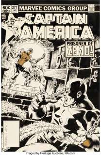 Zeck, Mike - Mike Zeck and John Beatty Captain America #277 Cover Original Art (Marvel, 1983)....