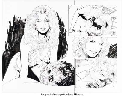 Land, Greg - Greg Land and Jay Leisten Sojourn #16 Double Page Spread 2-3 Original Art (Crossgen, 2002)....