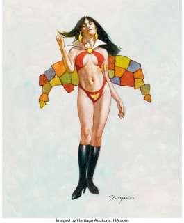 Sanjulian (Manuel Perez Clemente) - Sanjulian (Manuel Perez Clemente) - Vampirella Painting Original Art (undated)....