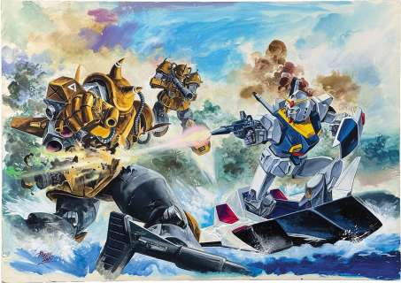 Toshio Okazaki Hand-Drawn Color Illustration "Mobile Suit Zeta Gundam" | Mandarake (Big Web)