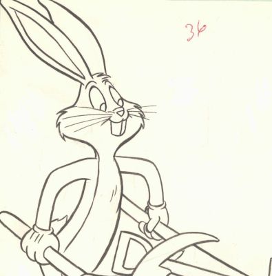Delara- Bugs Bunny and Yosemite Sam, Original Coloring Book Art | Russ Cochran