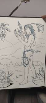 Yen San | Cavewoman - Cavewoman - Original de la portada de Cavewoman: Badlands One-Shot (cover H - Yen San nude) (ADULT) - (2019/2022) | Catawiki