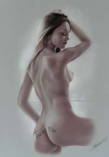 Denis P | Denis Prenzel - Original Pastel Zeichung Kyla(29, 7 x 42 cm) - Page volante - (2023) | Catawiki