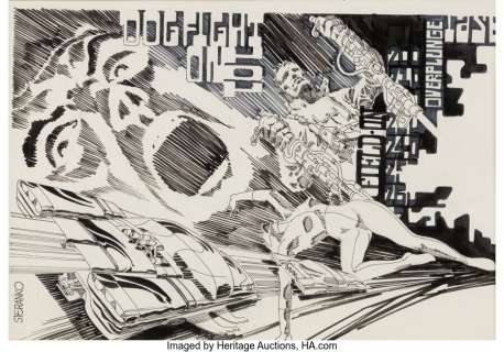 Steranko, Jim - Jim Steranko Amazing Stories V43#3 September-1969 "Dogfight on 101" Illustration Original Art (Ultimat...