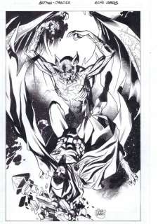 Rafa Vargaspin-Up Sobre El Personaje de Cómics Batman. Tinta China, Rotuladores Calibrados Y Gouache | Batman - Batman vs Drácula | Catawiki