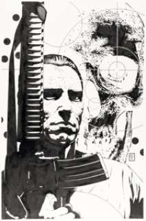 Bradstreet, Tim - Tim Bradstreet The Punisher #9 Cover Original Art (Marvel, 2000)....