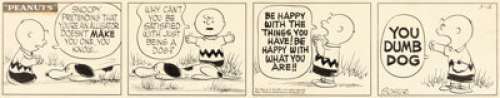 Schulz, Charles | Charles Schulz Peanuts Daily Comic Strip Original Art dated 3-2-1956 (United Feature Syndicate, 1956).... | Heritage
