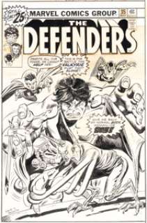 Kane, Gil | Gil Kane and Mike Esposito Defenders #35 Cover Original Art (Marvel, 1976).... | Heritage