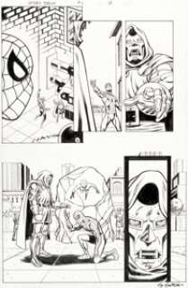 Templeton, Ty - Ty Templeton and Nelson DeCastro Spider-Man / Human Torch #1 Story Page 18 Doctor Doom Original Art (Marvel, 2005)...
