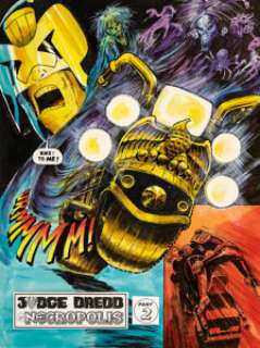 Ezquerra, Carlos - Carlos Ezquerra 2000AD Prog #675 Judge Dredd Title Page 1 Original Art (Fleetway, 1990). ...