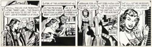 Wunder, George - George Wunder Terry and the Pirates Daily Comic Strip Original Art dated 11-8-49 (News Syndicate Inc., 1949)....